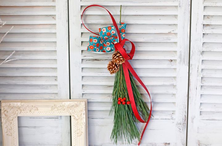 お正月のプチプラ玄関飾り