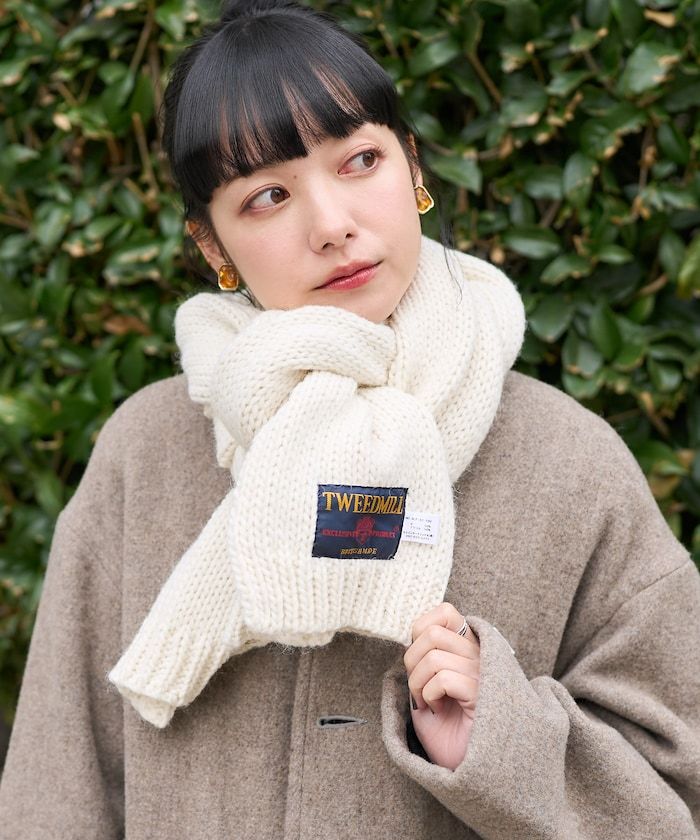 画像: 【TWEED MILL】「別注 リブニットマフラー」¥7,832 (セール価格）