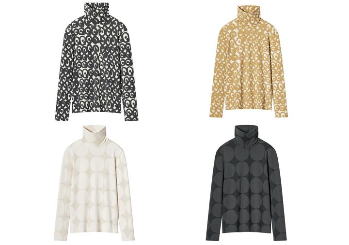 画像: 【UNIQLO x Marimekko】ヒートテックタートルネックT（長袖）各¥1,990 www.uniqlo.com