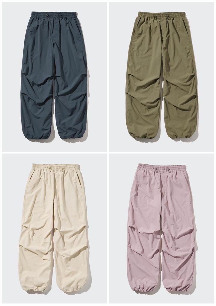 画像: 【UNIQLO】パラシュートパンツ各¥3,990 www.uniqlo.com