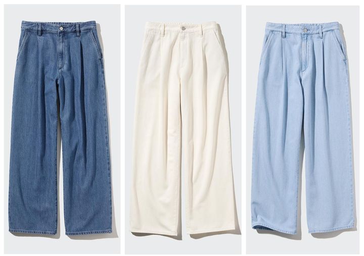 画像: 【UNIQLO】ドレープデニムタックパンツ各¥3,990 ※2024年1月上旬発売予定 www.uniqlo.com