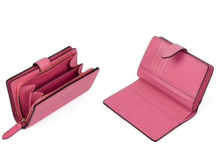 画像: 「Panamaレザーコンチネンタルパース S」の内部構造。 出典：スマイソン