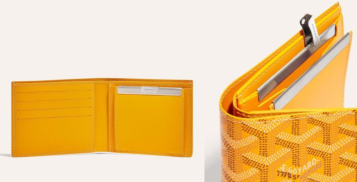 画像: 「サン・フロランタン ウォレット」の内部構造。 出典：ゴヤール