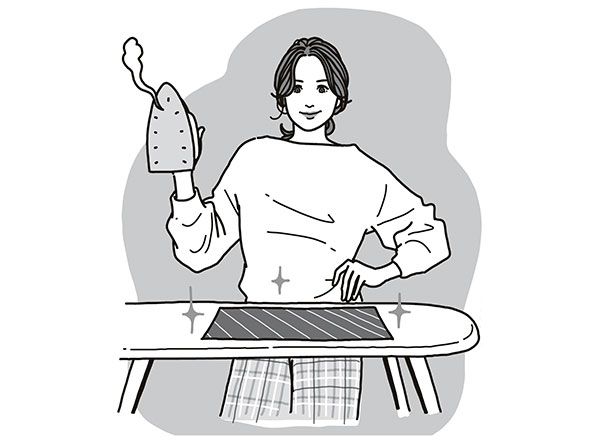 ハンカチにもアイロンをかける