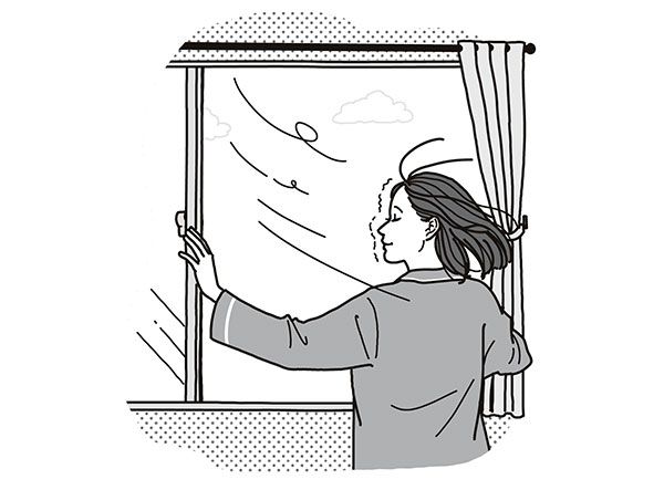 朝起きたら寒くても窓を開ける