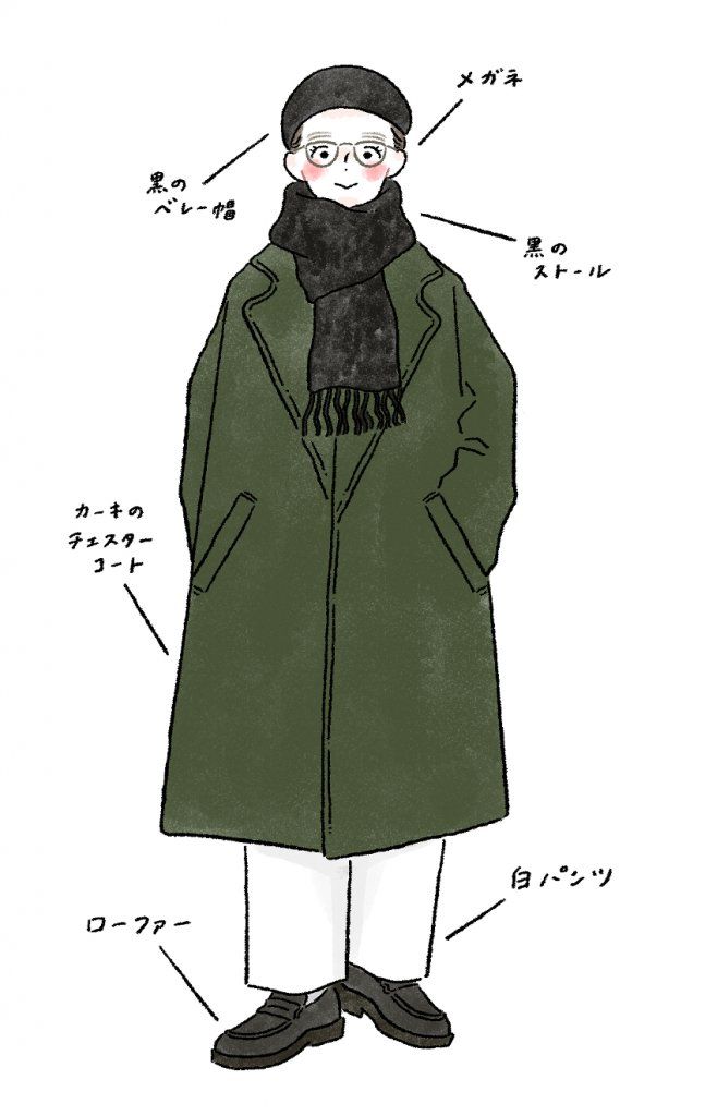 シンプルなコートの装い【FUDGENA：aya.mの街で見かけたおしゃれさん vol.27】