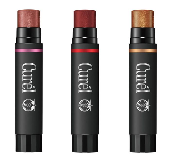 画像: キュレル リップケア クリーム（左から）美発色ピンク、美発色レッド、美発色ベージュ各¥1,045（編集部調べ） 出典：キュレル公式サイト