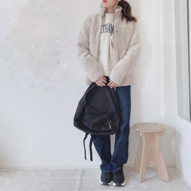 大人におすすめのボアアウターコーデ