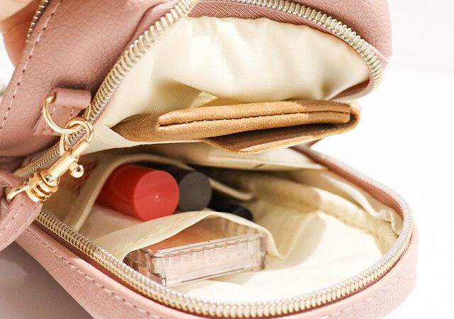 LUMIÈRE de GÉNIE［ルミエール ド ジェニ］スマホショルダーバッグROSEは2層式