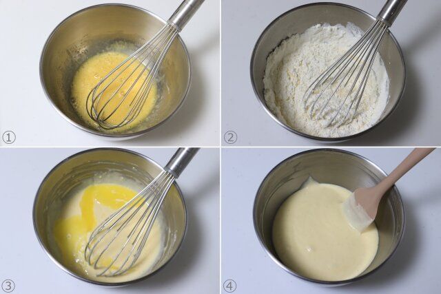 ワッフル レシピ 生地を作る