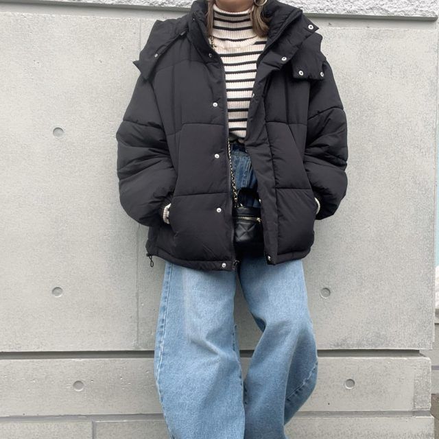 WEGOエコダウンデニムコーデ