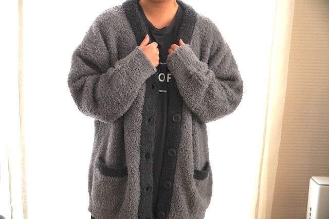 ワンピース×もこもこニット