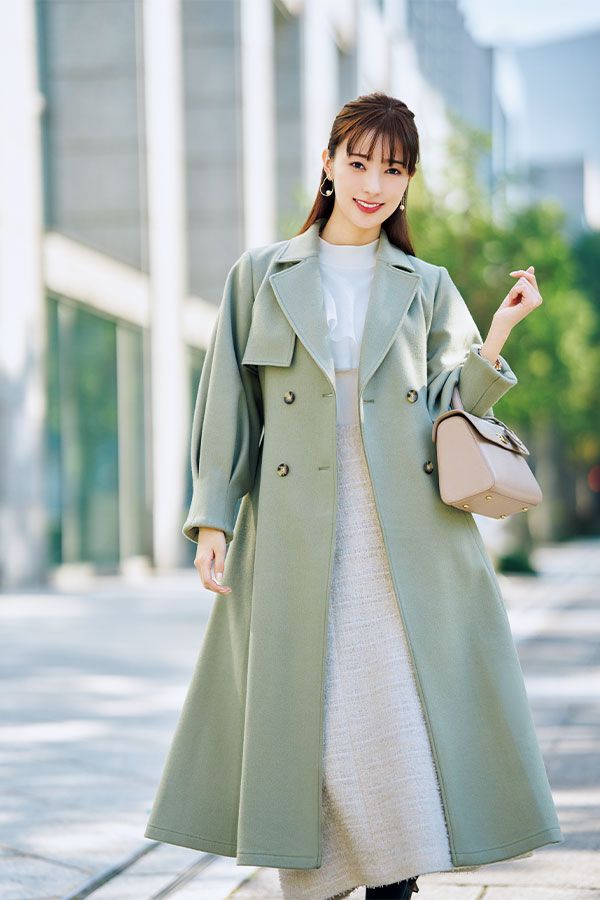 CULLNI ノーカラートレンチジャケット　グリーン　21AW CULLNI ノーカラートレンチジャケット グリーン 21AW CULLNI