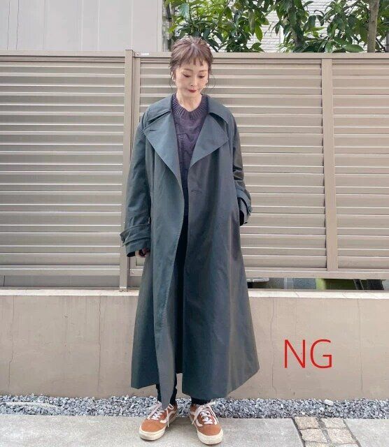 レディースの冬ロングコートコーデ