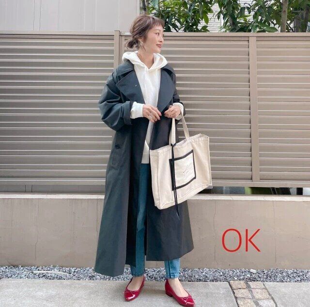 レディースの冬ロングコートコーデ