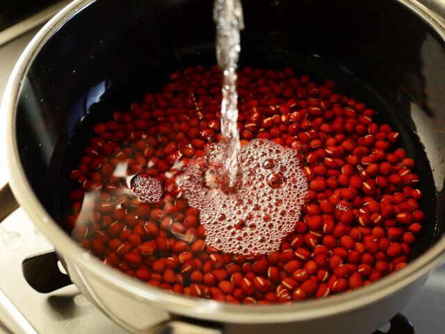 ぜんざい レシピ 小豆を炊く