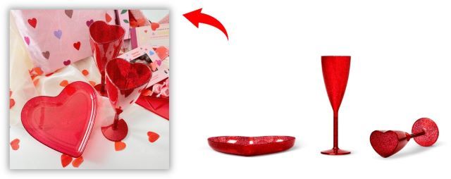 フライングタイガー シャンパングラス＆プレートペアセット660円