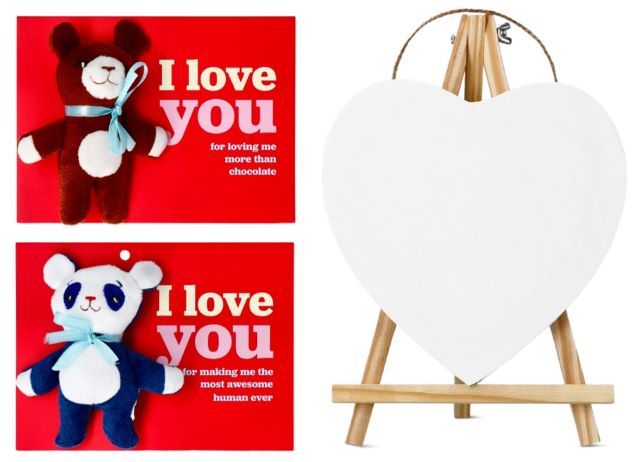 フライングタイガー メッセージドール(左)、キャンバス＆イーゼル(右）