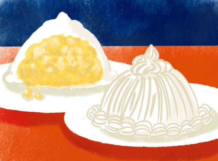 〈パレスホテル東京〉の「マロンシャンティイ」_イラスト