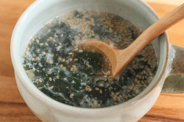 中華風わかめスープ レシピ 完成