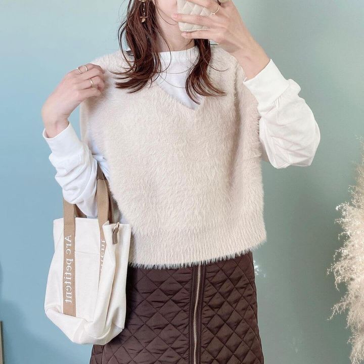 シャギーニットベスト