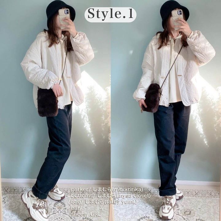 ハナキルトナカワタコートナガ（しまむら）