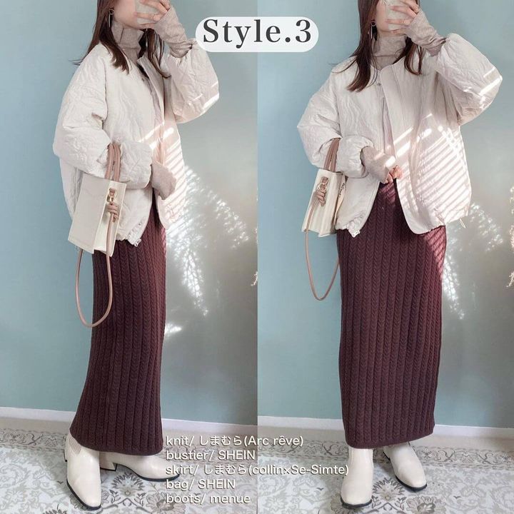 ハナキルトナカワタコートナガ（しまむら）