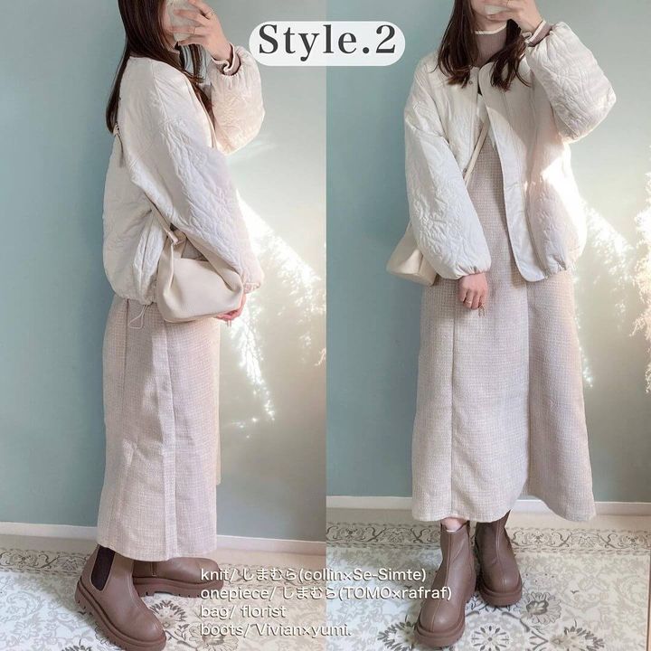 ハナキルトナカワタコートナガ（しまむら）