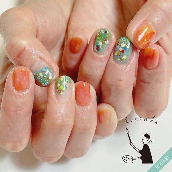 小粒nailが投稿したネイルデザイン [photoid:I0126852] via Itnail Design (725070)