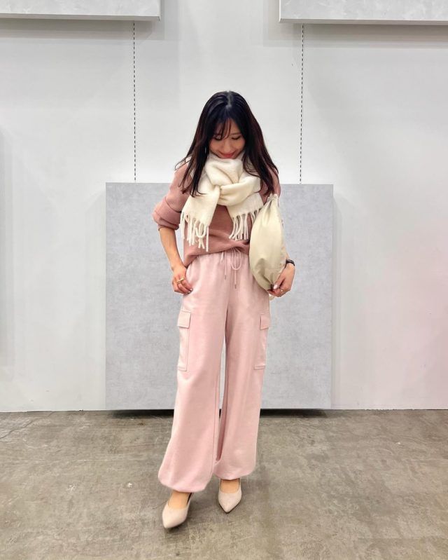 UNIQLOチャンキーストールコーデ3