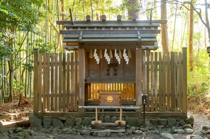 昭和48年（1973）の伊勢神宮ご遷宮の際に出た材で作られた社殿