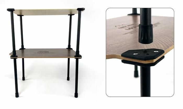 ROVORKのバッグ付属のテーブルを棚にしたところ