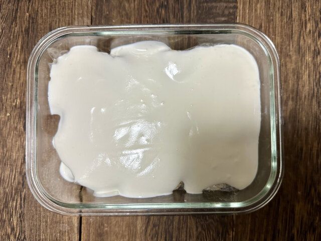 チョコパイバナナティラミス レシピ チーズクリームをかける