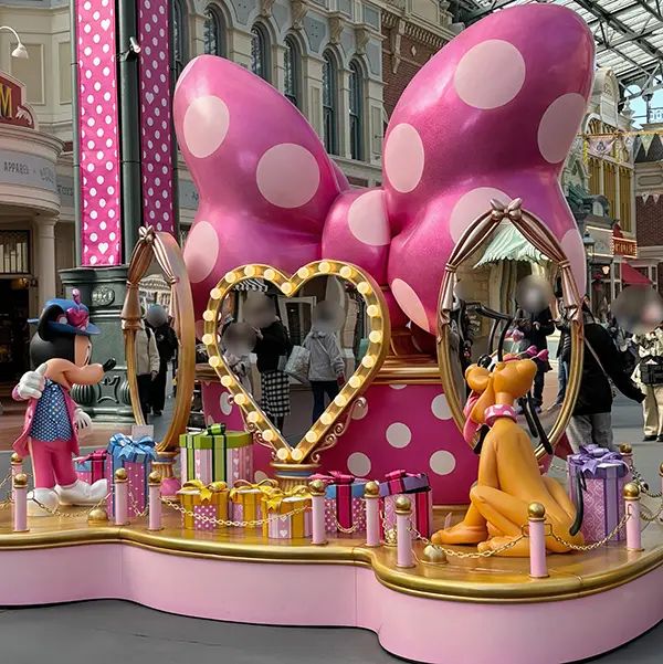 ディズニーファンキャップ ミニー リボン キラキラ セット ピンク 2点