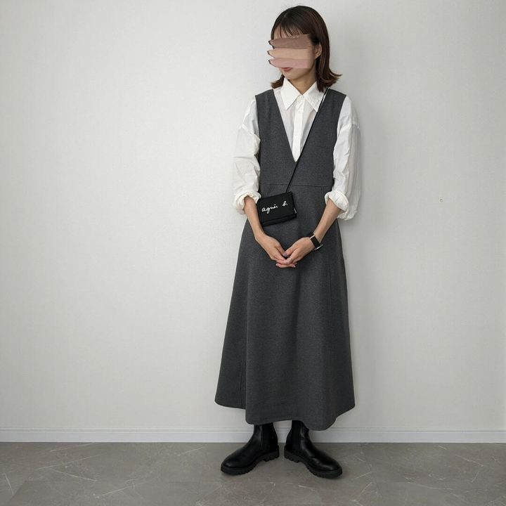 ブラッシュドジャージージャンパースカート（標準丈・116～127cm）