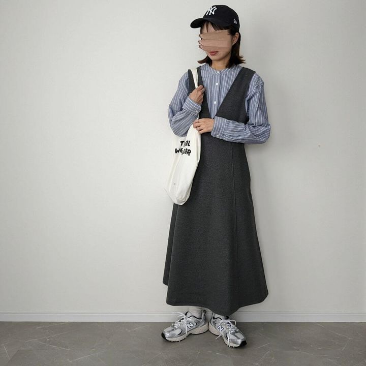 ブラッシュドジャージージャンパースカート（標準丈・116～127cm）