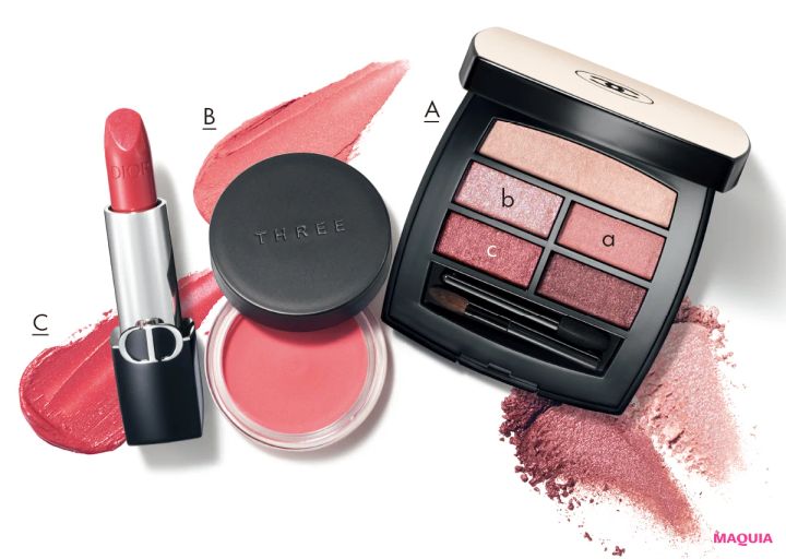 本田 翼さんの春メイク。初めましての好感度を上げるなら、青みピンクのワントーンで！_5