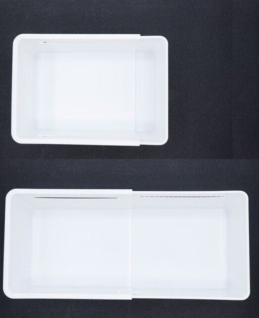 セリアの伸縮収納トレー Lを伸縮させた様子