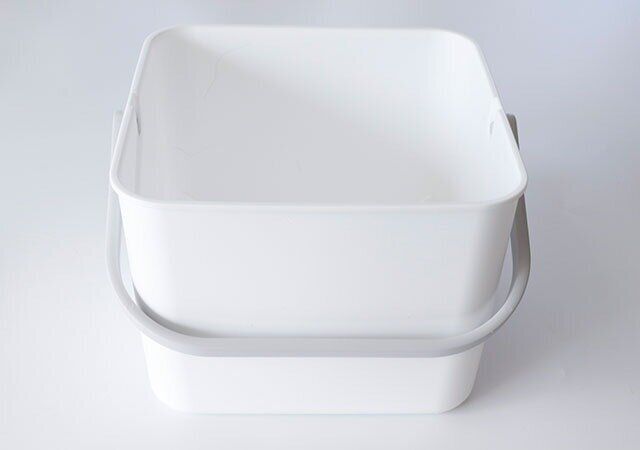 セリアのハンドル付きソフトバスケット ホワイト