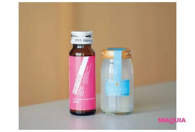 石井美保さんの最新愛用ボディケア＆インナーケア_インナーケア_右 クレオパトラの朝食 60ml×5 ¥18684／RIARASA_左 エタニテ 50ml×5 ¥8640／日本機能性医学研究所