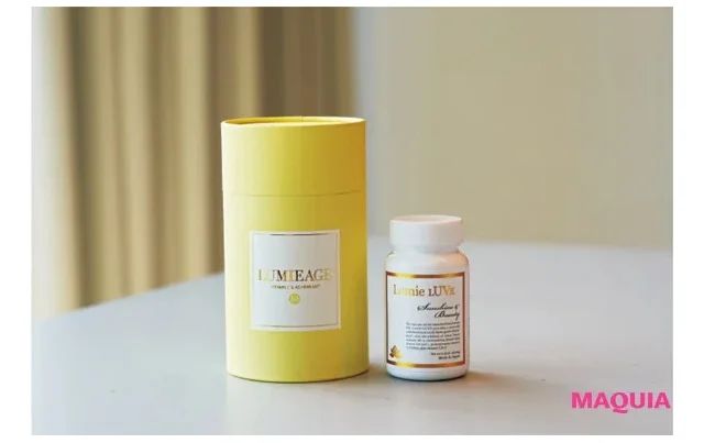 石井美保さんの最新愛用ボディケア＆インナーケア_インナーケア_右 ルミエ ラブ 60カプセル ¥11880_左 ルミエージュ 30包 ¥10800／エール