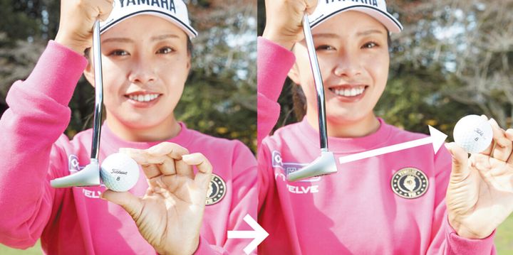 パターを打つ前に動きをひとつプラスするだけ！ カップに向かってしっかり打つ方法