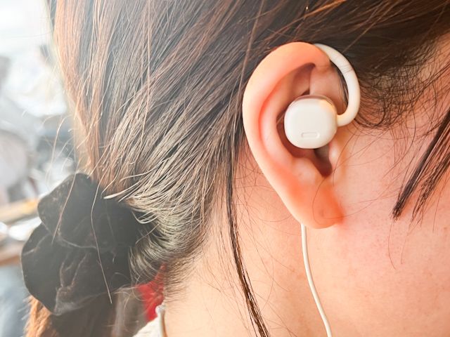 耳に入れないのでムレの心配もなし