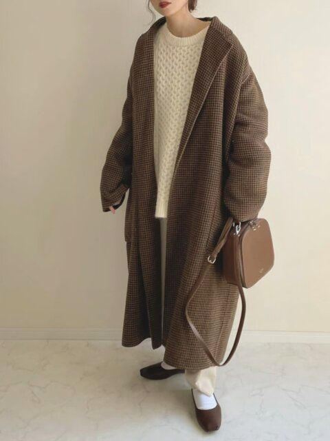 冬の淡色コーデ