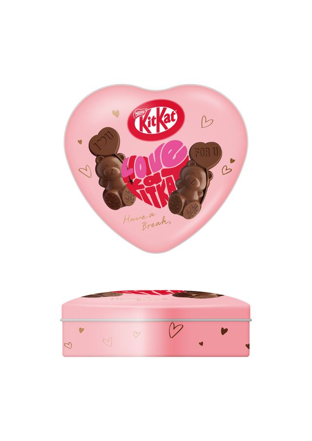 ［缶タイプ］キットカット ハートフルベアー ハート缶 1,512円（税込）