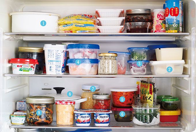 時短のカギは冷蔵庫？ プロの冷蔵庫の中、見せます！ フードコーディネーター平岡淳子さんの「冷蔵庫の使いこなし術・1～3段目」の画像1