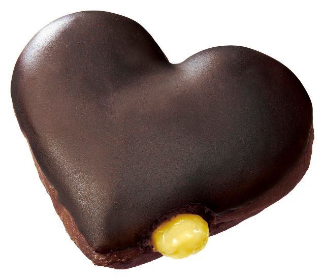 「クリスピークリームドーナツ」チョコ ＆ チョコ カスタード ハート