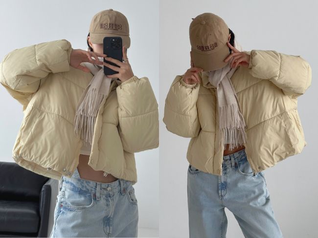 『ドローコードショート中綿ジャンパー』