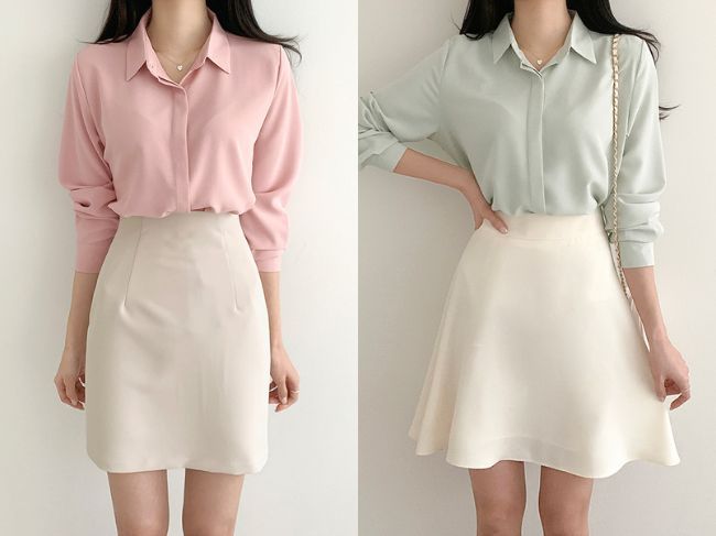 『フライフロントカラーシャツ』