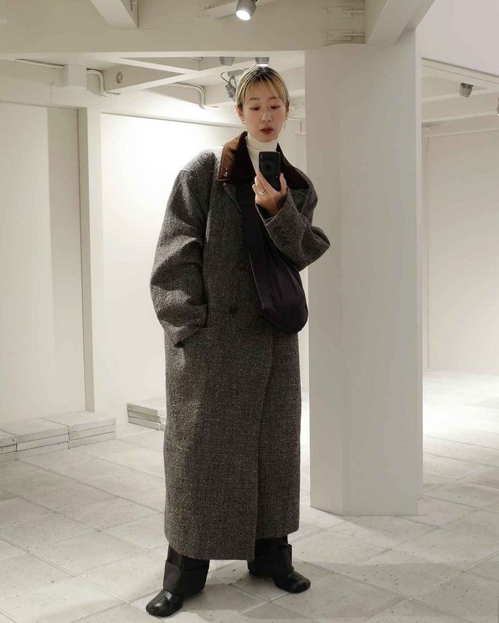 TODAYFUL Doublecollar Tweed Coat サイズ38 TODAYFUL トゥデイフル / Doublecollar Tweed Coat ダブルカラ
